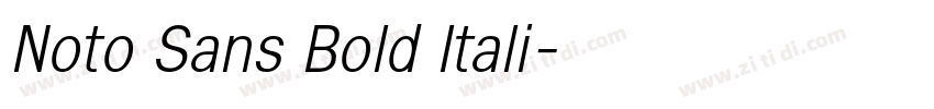 Noto Sans Bold Itali字体转换